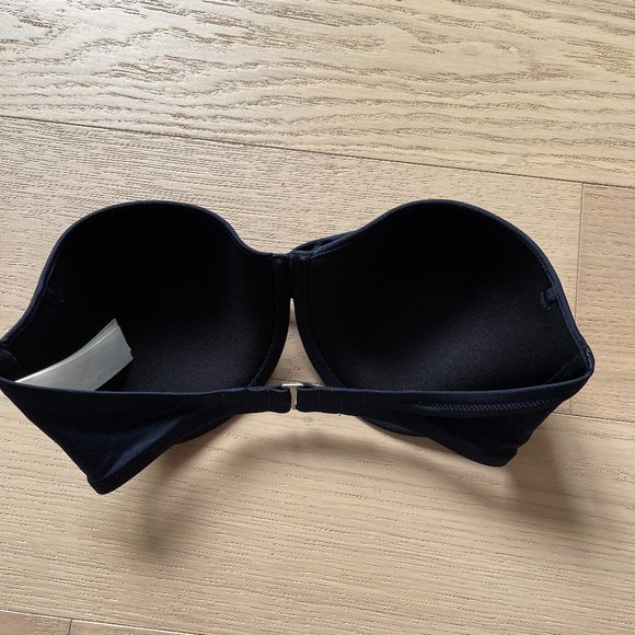 Abercrombie & Fitch Navy Bandeau Bikini Top (NWOT), Size 34DD - Picture 2 of 3